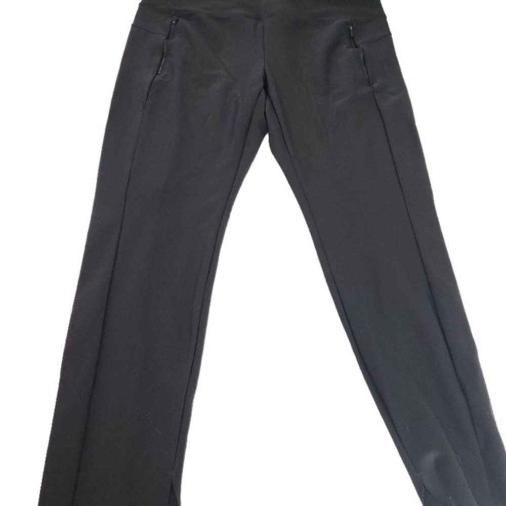 Athleta Pants Womens Size XL Black Straightleg Midrise Belt Loops MinimalistChic